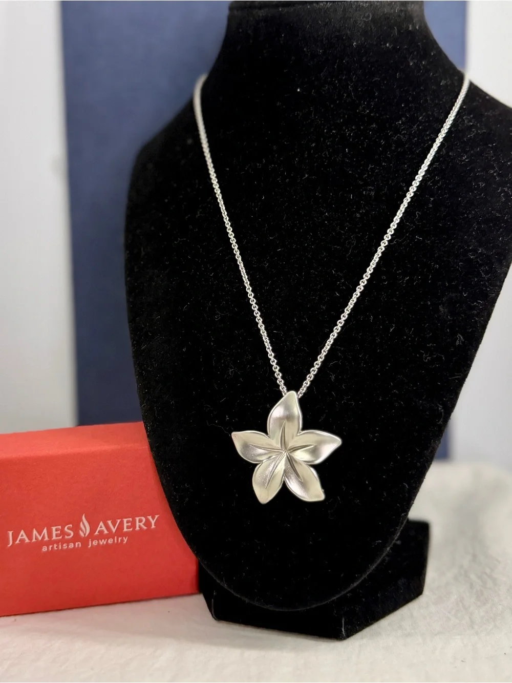 JAMES AVERY Sterling Silver Radiant Flower Blossom Lily Pendant Necklace RETIRED_4
